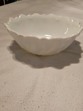 Vintage Milk Glass Decorative Bowl